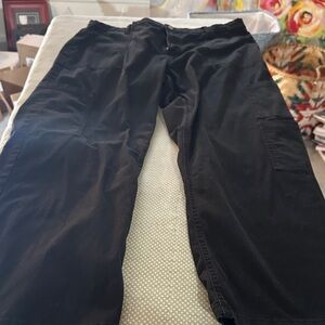 No Boundaries Black Cargo Trousers with Side Flap Pockets